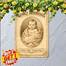 Vintage Baby Food Nursery Advertisement Retro Infant Nutrition Metal Plaque 8x12 picture