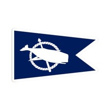Flag of Nantucket Massachusetts (United States) STICKER Vinyl Kiss-Cut Decal picture