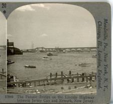 Passaic Bridge on the Lincoln Highway, New Jersey--#20C Keystone Stereoview picture