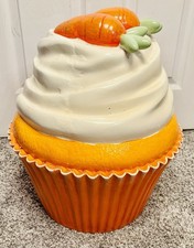 Easter Carrot Cake Cupcake Food Stool Type Decor Giant Figurine picture