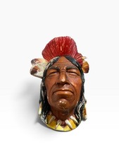 Bossons England Chalkware Head Tecumseh Shawnee Chief Wall Art 1959 picture