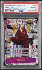 PSA 10 SAKAZUKI SR Manga Alternate Art OP16-065 OP16 EN One Piece Card picture