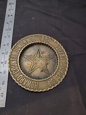 1965 Howard County Junior College  Big Springs, Texas Brass Wall Placqu-Tray Co picture