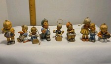 Set 9 COA Berta Hummel Christmas Ornaments Figurines 1997-1999 Goebel picture