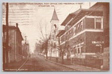 Staunton VA Second Presbyterian Church Post Office Frederick Street 1914 picture