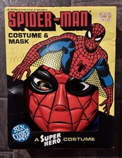 Vintage 1976 Ben Cooper Spider-Man Halloween Costume Mask Box Complete Set picture