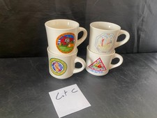vintage Boy Scouts Mugs lot of 4 Cherokee Sauk Fox BSA conference picture