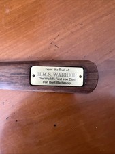 A Piece Of The H.M.S. Warrior. Teak Letter Opener. 1st Iron Clad Battleship picture