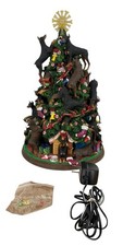 Danbury Mint Doberman Pinscher Dog Christmas Tree Lights Up Sculpture Rare 13