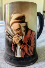 Limoges T&V china tankard/stein with transfer image of Scottish Caddy picture
