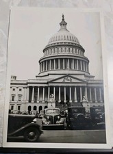 c.1930s US Capitol Washington DC Photo – Vintage Cars Pre-WWII Street Scene picture