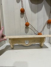 Vintage 1984 Burwood Faux Wood Resin Plastic Country Hearts Floral Design Shelf picture