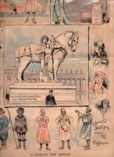 1893 Print Medley Character Cultural Sketches @ Chicago World's Fair Inter-Ocean picture