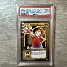 2006 SHONEN JUMP'S ONE PIECE DVD PROMO PR016 THE CAPTAIN WITH A STRAW HAT PSA 6 picture