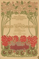 🌺 Dresden in Blumenschmuck (1901) Retro Poster - 24x36” - RARE REPRODUCTION💯 picture