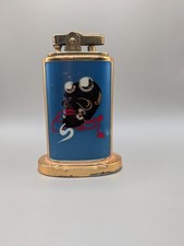 Vintage IM CORONA Table Lighter Comedy Tragedy Theater Masks Works Serviced picture
