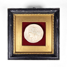 Antique Framed Coin Cast Relief France Republic Marianne Numismatist Interest picture
