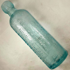 Antique C.C.S. & M. Blob Hutchinson Soda Bottle New Orleans Royal Street Hutch picture