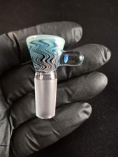 Heady Hand Blown Glass Slide/BOWL With OPAL 14mm picture