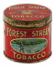 FOREST & STREAM TOBACCO TIN SHAPE 15
