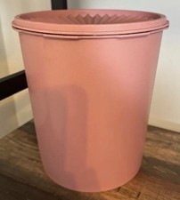 Vintage Tupperware 805-13 Servalier Canister Dusty Rose Pink With Lid picture
