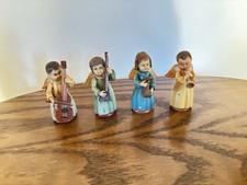 ANRI TORIART 4 WOODEN ANGELS WITH INSTRUMENTS picture