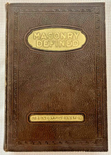 Masonry Defined Albert Mackey 1926 Hardcover Lippincott Masonic Supply Memphis picture