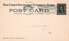 The Corn Exchange National Bank Receipt Deposit Slip Tarkio MO Vtg Postcard V5 picture