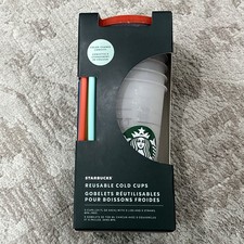Starbucks Summer 2021 Color Changing 5 pack Confetti 24oz Cold Cups Reusable-NEW picture