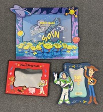 VTG Disney Pixar Toy Story Picture Frame Lot of 3 Little Green Men Woody Buzz picture