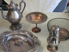 Vtg SILVERPLATE LOT Mixed Sizes & Pieces Marked & UnMarked Various Makers 7lbs picture