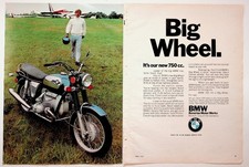 1972 BMW R75/5 Motorcycle Vintage Magazine Ad Big Wheel Bavarian Motor Works picture