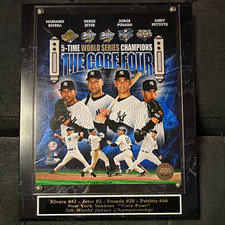 New York Yankees Core 5-Time Champions Wood Wall Plaque(Brand new condition) picture