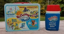 Vintage 1976 King-Seeley Exciting World Of Metrics Lunchbox w/ Thermos Near Mint picture