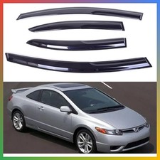Window Visors Rain Guards 4PC Smoke Vent Outside For Civic 2006-2011 Sedan picture