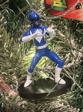 2026 NEW Blue Ranger Mighty Morphin Power Ranger Christmas Ornament w Stand picture