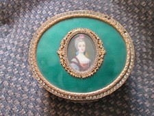 Antique French  Guilloche Enamel Jewelry Box picture