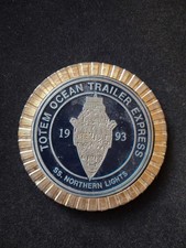 Vintage TOTE Totem Ocean Trailer Express SS Northern Lights Paperweight Coaster picture
