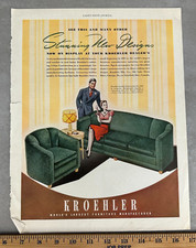 KROEHLER Furniture Antique VTG Original Print Ad Advertising 30s SWEDISH MODERN picture