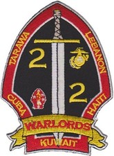 Marine Corps 2nd Battalion 2nd Marines Patch  - USMC 2nd Bn 2nd Marines WarLords picture