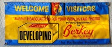 1964–1965 New York World's Fair Welcome Visitors Banner/Poster Unisphere NEW VTG picture