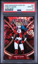 2025 KAKAWOW AURA DC HARLEY QUINN #60 AURA ROSE /25 PSA 10 picture