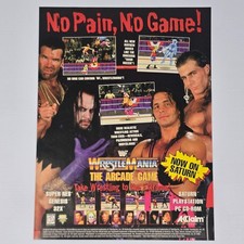 WWF Wrestlemania Arcade Game SNES Genesis PS1 No Pain Print Ad/Poster picture