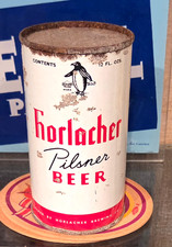 1960s HORLACHER PILSNER GLUED SEAM STEEL FLAT TOP BEER CAN ALLENTOWN PA EMPTY picture