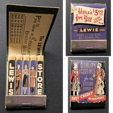 Feature Matchbook The Lewis Store Altoona PA picture