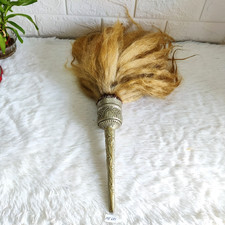 Antique Handcrafted Jain Priest Sadhu Flying Whisk Religious German Silver ME621 picture