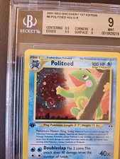 2001 Pokemon Neo Discovery 8 Politoed Holo 1st Edition BGS 9 Mint 9.5 subgrades  picture