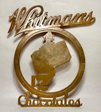 Vintage Whitmans Chocolates Copper Display Case Advertising Sign 1940s picture