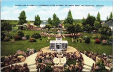 Lawns Garden Petersens Rock Garden Between Bend Redmond OR Oregon Postcard UNP picture