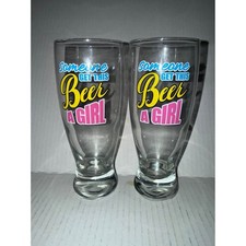Set of 2 'Someone Get This Beer A Girl' Pilsner Glasses picture